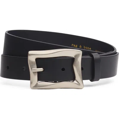 Rag & Bone Waverly Leather Belt In Black