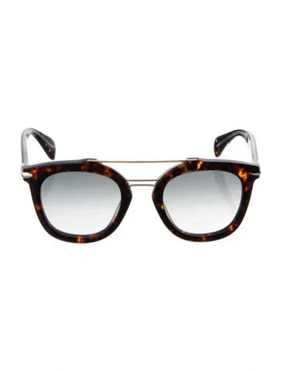 Pre-owned Rag & Bone Wayfarer Gradient Sunglasses In Brown
