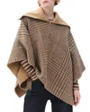 Rag & Bone Wendy Reversible Wool Blend Cowl Poncho In Brown
