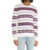 Rag & Bone Wesley Fair Isle Wool Crewneck Sweater In Pink