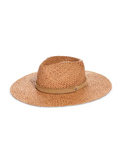 Rag & Bone Western Straw Fedora Hat In Purple