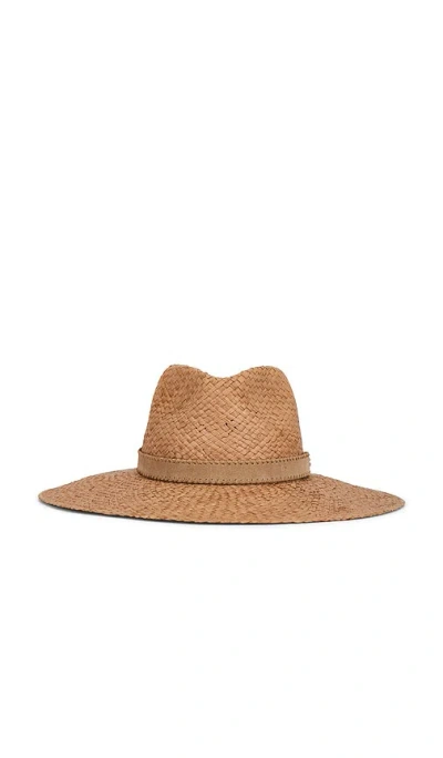 Rag & Bone Western Straw Fedora Hat In Brown
