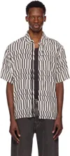 Rag & Bone White & Navy Dalton Printed Shirt