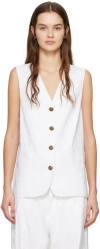 Rag & Bone Charlotte Linen Suiting Vest In White
