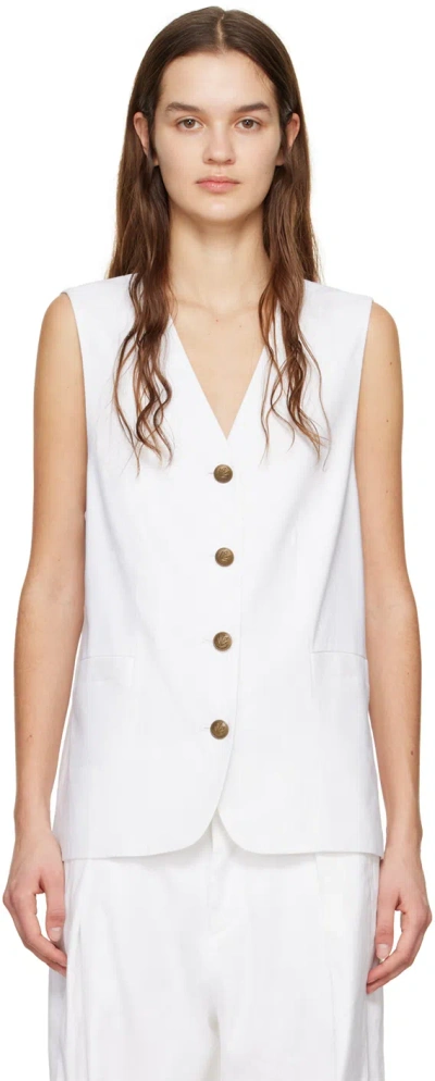 RAG & BONE WHITE BUTTON VEST