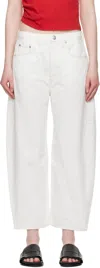 Rag & Bone White Charlie Ankle-length Barrel Jeans