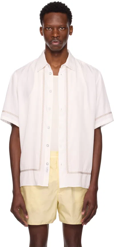 RAG & BONE WHITE DALTON EMBROIDERED SHIRT