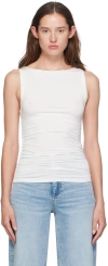 Rag & Bone Luca Shirred Tank Top In Wht
