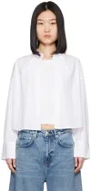 Rag & Bone Beatrice Cropped Combo Shirt In White