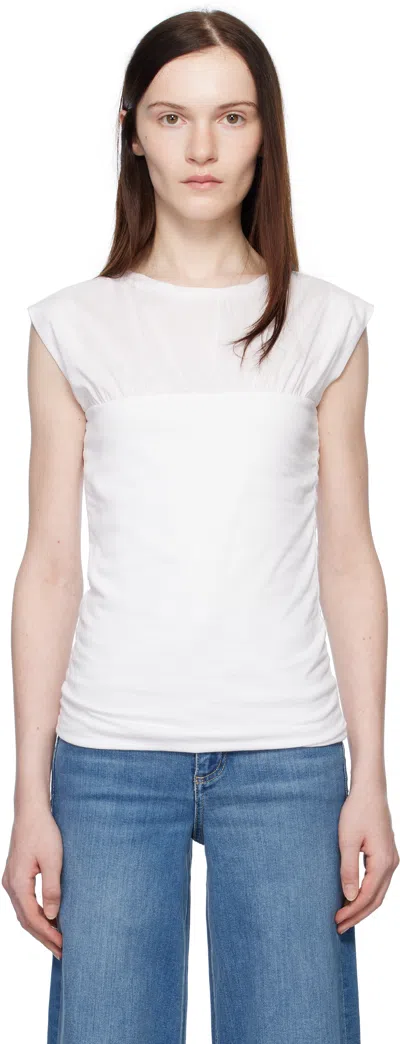 Rag & Bone Mica Banded Cotton Top In White | ModeSens