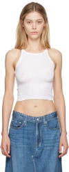 Rag & Bone White 'the Essential Rib String' Tank Top In White