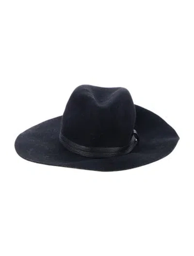 Pre-owned Rag & Bone Wide Brim Fedora In Black