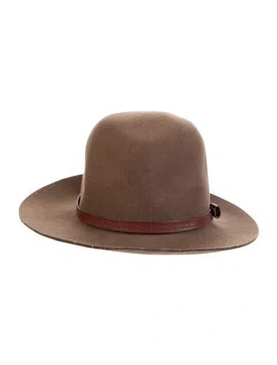 Pre-owned Rag & Bone Wide Brim Hat In Brown
