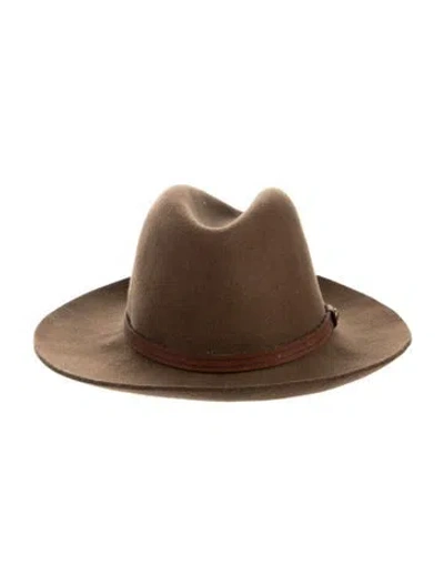 Pre-owned Rag & Bone Wide Brim Hat In Brown