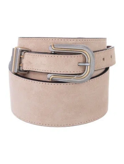 Pre-owned Rag & Bone Wide Calf Leather Belt In Neutral