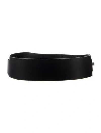Pre-owned Rag & Bone Wide Leather Waist Belt In Black