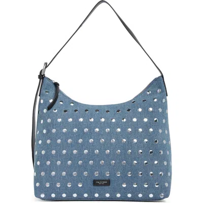 Rag & Bone Williamsburg Hobo Shoulder Bag In Blue