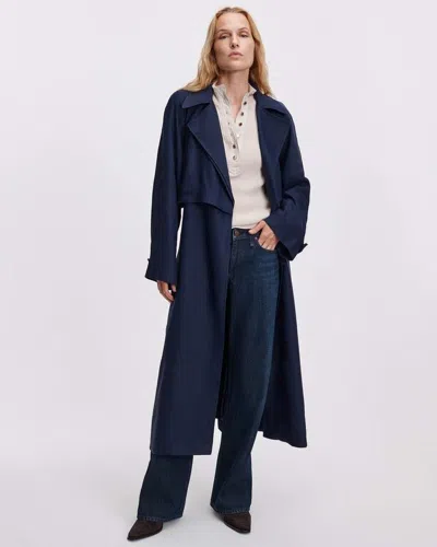 Rag & Bone Willow Trench Coat In Navy