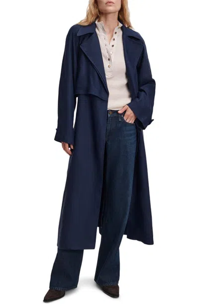 Rag & Bone Willow Trench Coat In Navy