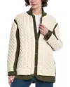 Rag & Bone Winnie Mixed Media Wool-blend Jacket In Brown