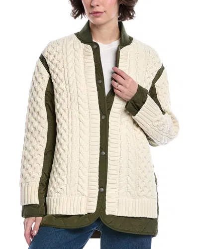 Rag & Bone Winnie Mixed Media Wool-blend Jacket In Brown