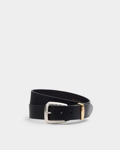 Rag & Bone Winona Italian Leather Belt In Black