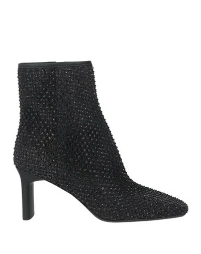 Rag & Bone Woman Ankle Boots Black Size 7 Textile Fibers, Leather In Multi