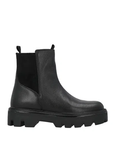 Rag & Bone Woman Ankle Boots Black Size 8 Leather, Textile Fibers