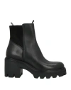 Rag & Bone Woman Ankle Boots Black Size 8 Leather, Textile Fibers In Black