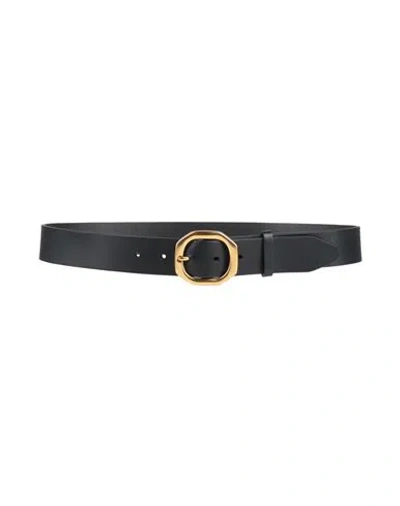 Rag & Bone Woman Belt Black Size Xs Leather