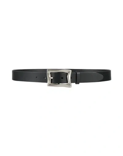 Rag & Bone Woman Belt Black Size Xs Leather