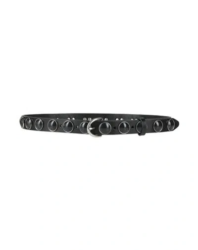 Rag & Bone Woman Belt Black Size Xs Leather
