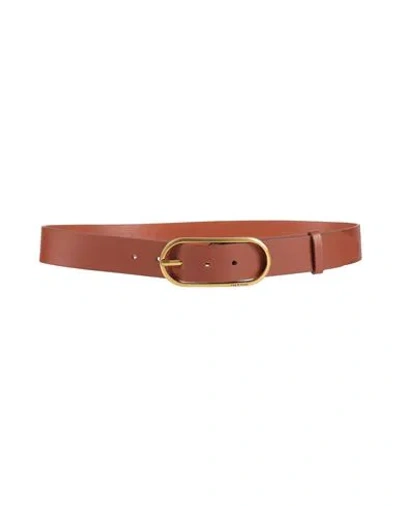 Rag & Bone Woman Belt Brown Size Xs Leather