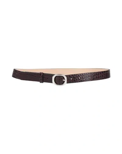 Rag & Bone Woman Belt Burgundy Size M Leather In Red