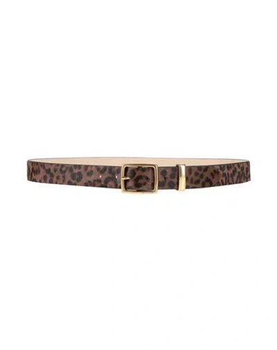 Rag & Bone Woman Belt Dark Brown Size 42 Calfskin