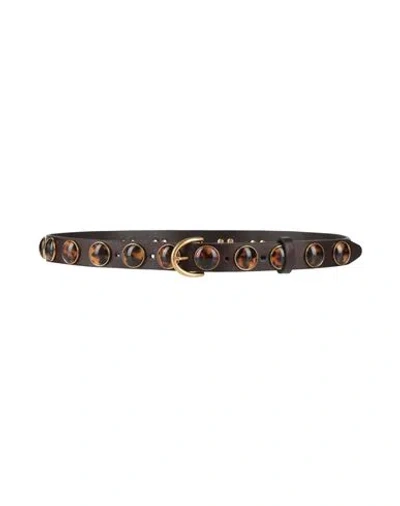 Rag & Bone Woman Belt Dark Brown Size S Leather