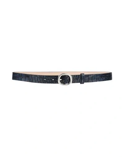 Rag & Bone Woman Belt Midnight Blue Size S Leather