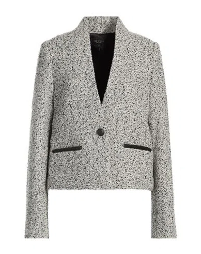 Rag & Bone Woman Blazer Light Grey Size 10 Wool, Polyester, Acrylic, Nylon In Gray