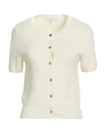 Rag & Bone Woman Cardigan Cream Size L Acrylic, Wool, Polyamide, Elastane In White