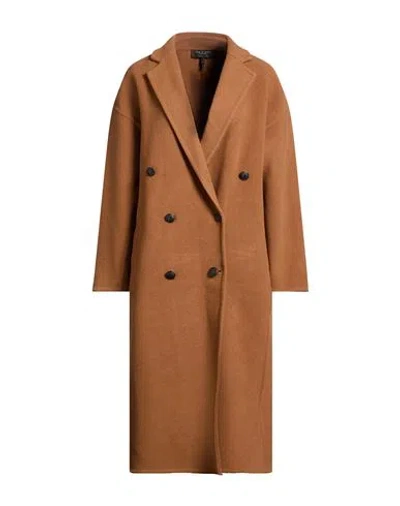 Rag & Bone Woman Coat Camel Size L Virgin Wool, Polyamide In Multi