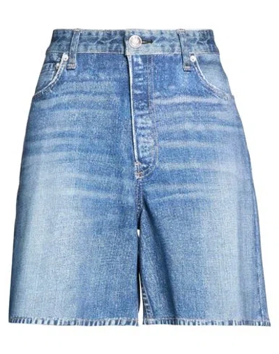 Rag & Bone Woman Denim Shorts Blue Size 24 Viscose, Polyamide, Elastane