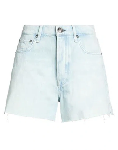Rag & Bone Woman Denim Shorts Blue Size 30 Cotton