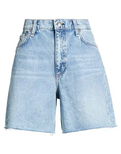 Rag & Bone Woman Denim Shorts Blue Size 32 Cotton
