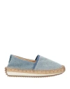 Rag & Bone Woman Espadrilles Blue Size 8 Textile Fibers