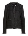 Rag & Bone Cheyenne Whipstitch-trimmed Tweed Lady Jacket In Black