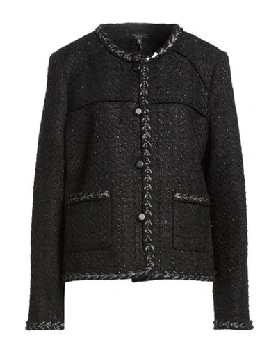 Rag & Bone Woman Jacket Black Size 10 Polyester, Wool