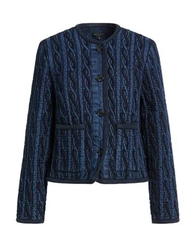 Rag & Bone Woman Jacket Blue Size L Cotton