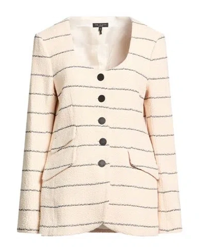Rag & Bone Woman Jacket Cream Size 8 Cotton In Neutral