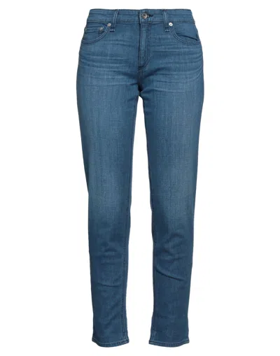 Rag & Bone Woman Denim Pants Blue Size 30 Cotton, Elastomultiester, Elastane
