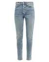 Rag & Bone Woman Jeans Blue Size 25 Cotton, Polyurethane In Blue